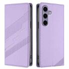 For Samsung Galaxy S24 FE 5G Embossed Multi-functional Wallet Retro Leather Phone Case(Light Purple) - 2