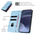 For Samsung Galaxy S24 FE 5G Embossed Multi-functional Wallet Retro Leather Phone Case(Light Blue) - 3
