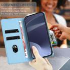 For Samsung Galaxy S24 FE 5G Embossed Multi-functional Wallet Retro Leather Phone Case(Light Blue) - 5