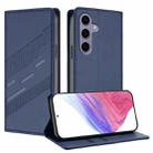 For Samsung Galaxy S24 FE 5G Embossed Multi-functional Wallet Retro Leather Phone Case(Dark Blue) - 1