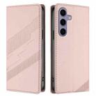 For Samsung Galaxy S25 5G Embossed Multi-functional Wallet Retro Leather Phone Case(Pink) - 2