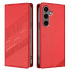 For Samsung Galaxy S25+ 5G Embossed Multi-functional Wallet Retro Leather Phone Case(Red) - 2