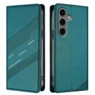 For Samsung Galaxy S25+ 5G Embossed Multi-functional Wallet Retro Leather Phone Case(Dark Green) - 2