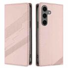 For Samsung Galaxy S25+ 5G Embossed Multi-functional Wallet Retro Leather Phone Case(Pink) - 2