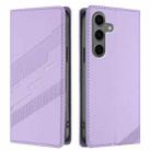 For Samsung Galaxy S25+ 5G Embossed Multi-functional Wallet Retro Leather Phone Case(Light Purple) - 2