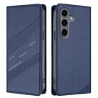 For Samsung Galaxy S25+ 5G Embossed Multi-functional Wallet Retro Leather Phone Case(Dark Blue) - 2