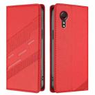 For Samsung Galaxy XCover 5 Embossed Multi-functional Wallet Retro Leather Phone Case(Red) - 2