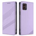 For Samsung Galaxy XCover 7 Pro Embossed Multi-functional Wallet Retro Leather Phone Case(Light Purple) - 2