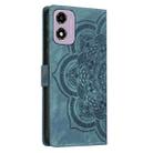 For Motorola Moto G24 / G04s / E14 4G Mandala Embossed Retro Frosted Leather Phone Case(Blue) - 3