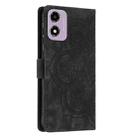 For Motorola Moto G24 / G04s / E14 4G Mandala Embossed Retro Frosted Leather Phone Case(Black) - 3