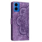 For Motorola Moto G34 / G45 5G Mandala Embossed Retro Frosted Leather Phone Case(Purple) - 3