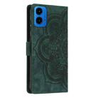 For Motorola Moto G34 / G45 5G Mandala Embossed Retro Frosted Leather Phone Case(Green) - 3