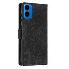 For Motorola Moto G34 / G45 5G Mandala Embossed Retro Frosted Leather Phone Case(Black) - 3