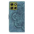 For Motorola Moto G86 5G Mandala Embossed Retro Frosted Leather Phone Case(Blue) - 3