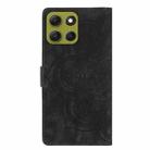 For Motorola Moto G86 5G Mandala Embossed Retro Frosted Leather Phone Case(Black) - 3