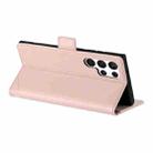 For Samsung Galaxy S24 Ultra 5G Embossed Multi-functional Side Suction Wallet Retro Leather Phone Case(Pink) - 3