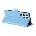 For Samsung Galaxy S24 Ultra 5G Embossed Multi-functional Side Suction Wallet Retro Leather Phone Case(Light Blue) - 3
