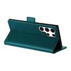 For Samsung Galaxy S25 Ultra 5G Embossed Multi-functional Side Suction Wallet Retro Leather Phone Case(Dark Green) - 3