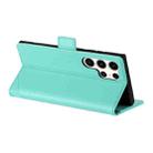 For Samsung Galaxy S25 Ultra 5G Embossed Multi-functional Side Suction Wallet Retro Leather Phone Case(Mint Green) - 3