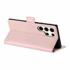 For Samsung Galaxy S25 Ultra 5G Embossed Multi-functional Side Suction Wallet Retro Leather Phone Case(Pink) - 3