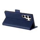 For Samsung Galaxy S25 Ultra 5G Embossed Multi-functional Side Suction Wallet Retro Leather Phone Case(Dark Blue) - 3