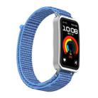 For Huawei Band 10 / 9 / 8 Metal Connector Nylon Loop Hook and Loop Fastener Watch Band(Cape Blue) - 1