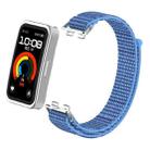 For Huawei Band 10 / 9 / 8 Metal Connector Nylon Loop Hook and Loop Fastener Watch Band(Cape Blue) - 2