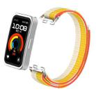 For Huawei Band 10 / 9 / 8 Metal Connector Nylon Loop Hook and Loop Fastener Watch Band(Millet White) - 2