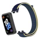 For Huawei Band 10 / 9 / 8 Plastic Connector Nylon Loop Hook and Loop Fastener Watch Band(Ice Blue) - 2
