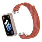 For Huawei Band 10 / 9 / 8 Plastic Connector Nylon Loop Hook and Loop Fastener Watch Band(Rose Red) - 2