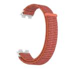 For Huawei Band 10 / 9 / 8 Plastic Connector Nylon Loop Hook and Loop Fastener Watch Band(Rose Red) - 3