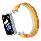 For Huawei Band 10 / 9 / 8 Plastic Connector Nylon Loop Hook and Loop Fastener Watch Band(Millet White) - 2