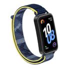 For Huawei Band 10 / 9 / 8 Plastic Connector Nylon Loop Hook and Loop Fastener Watch Band(Quiet Blue) - 1
