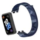 For Huawei Band 10 / 9 / 8 Plastic Connector Nylon Loop Hook and Loop Fastener Watch Band(Quiet Blue) - 2