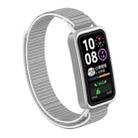 For Huawei Band 10 / 9 / 8 Plastic Connector Nylon Loop Hook and Loop Fastener Watch Band(Sky Grey) - 1