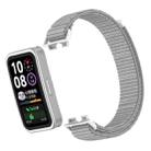 For Huawei Band 10 / 9 / 8 Plastic Connector Nylon Loop Hook and Loop Fastener Watch Band(Sky Grey) - 2