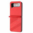 For Samsung Galaxy Z Flip4 5G Embossed Multi-functional Wallet Retro Leather Phone Case(Red) - 2