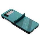 For Samsung Galaxy Z Flip4 5G Embossed Multi-functional Wallet Retro Leather Phone Case(Dark Green) - 3