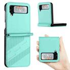 For Samsung Galaxy Z Flip4 5G Embossed Multi-functional Wallet Retro Leather Phone Case(Mint Green) - 1