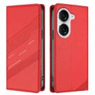 For Asus Zenfone 10 Embossed Multi-functional Wallet Retro Leather Phone Case(Red) - 2