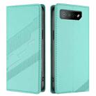 For Asus ROG Phone 7 Pro Embossed Multi-functional Wallet Retro Leather Phone Case(Mint Green) - 2