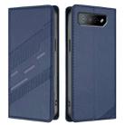 For Asus ROG Phone 7 Pro Embossed Multi-functional Wallet Retro Leather Phone Case(Dark Blue) - 2