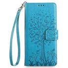 For Tecno Pova 6 Neo 5G Tree & Deer Embossed Leather Phone Case(Blue) - 2
