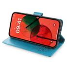 For Tecno Pova 6 Neo 5G Tree & Deer Embossed Leather Phone Case(Blue) - 3