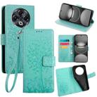 For Tecno Spark 30 4G Tree & Deer Embossed Leather Phone Case(Green) - 1