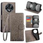 For Tecno Spark 30 4G Tree & Deer Embossed Leather Phone Case(Grey) - 1