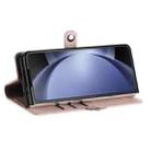 For Samsung Galaxy Z Fold5 5G Embossed Multi-functional Wallet Retro Leather Phone Case(Pink) - 3