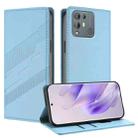 For Blackview A55 Pro Embossed Multi-functional Wallet Retro Leather Phone Case(Light Blue) - 1