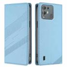 For Blackview A55 Pro Embossed Multi-functional Wallet Retro Leather Phone Case(Light Blue) - 2