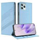For Blackview A95 Embossed Multi-functional Wallet Retro Leather Phone Case(Light Blue) - 1